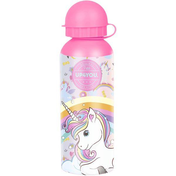 Garrafa escolar em alumínio, UP4YOU, Rosa, 500ml, GF56080UP, Luxcel - PT 1 UN