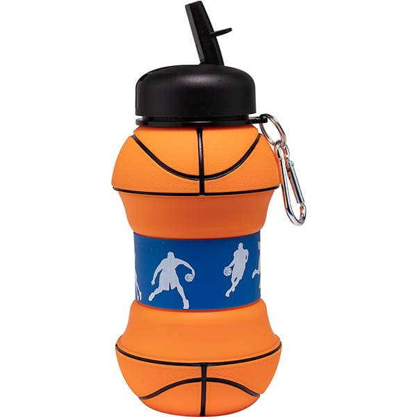 Garrafa escolar retrátil, Bola de Basquete , 520ml, 8722, Maccabi - PT 1 UN