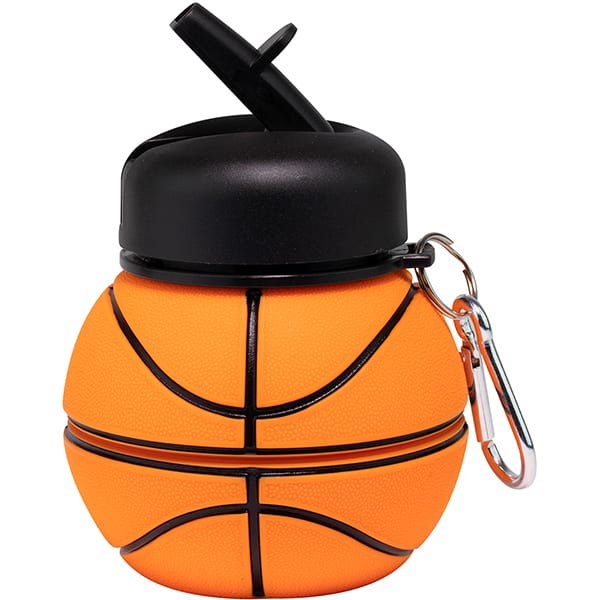 Garrafa escolar retrátil, Bola de Basquete , 520ml, 8722, Maccabi - PT 1 UN
