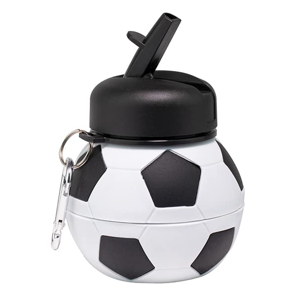 Garrafa escolar retrátil, Bola de Futebol, 520ml, 8726, Maccabi - PT 1 UN