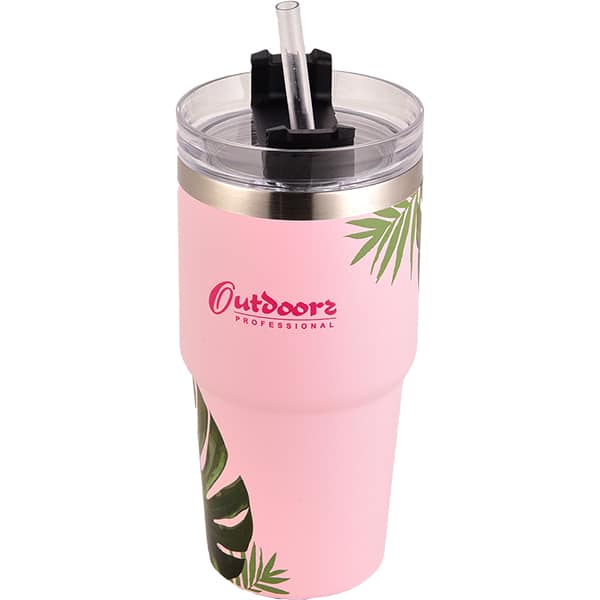 Copo térmico Travel Tumbler, 600ml, Rosa, OUTD9201, Safewell - CX 1 UN