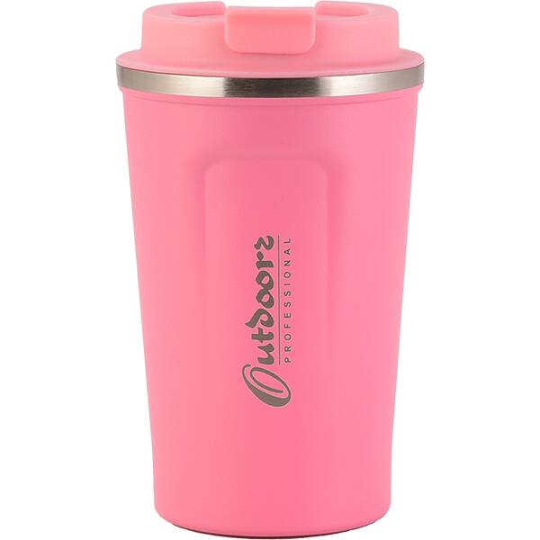 Copo térmico Coffe Mug, 380ml, Rosa, OUTD9430, Safewell - CX 1 UN