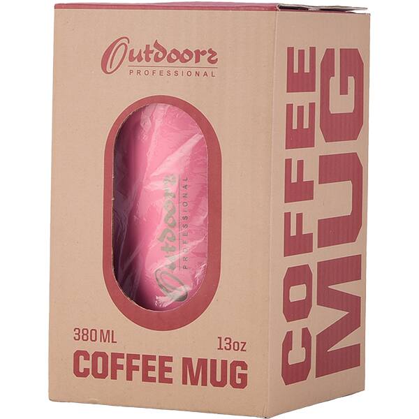 Copo térmico Coffe Mug, 380ml, Rosa, OUTD9430, Safewell - CX 1 UN