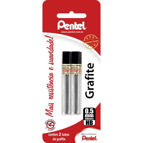 Minas Grafite 0,5mm Hb, 2 Tubos Com 12 unidades, SM-C505-HB6 - Pentel BT 1 UN