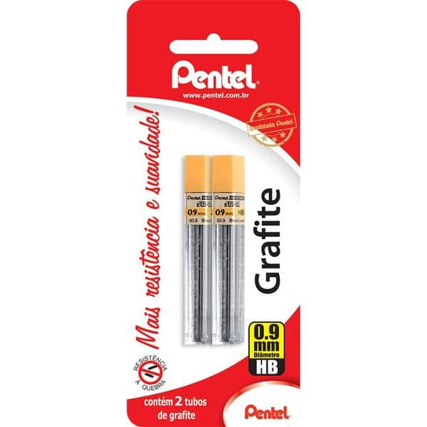 Minas Grafite 0,9mm Hb, 2 Tubos Com 12 unidades, SM-50-HB96 - Pentel BT 1 UN