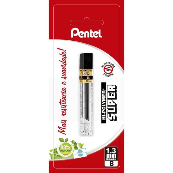 Minas grafite 1,3mm B, SM/CH13-B, Pentel - BT 1 UN