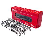 Garra duplo anel para encadernações, 1.1/4, Preto, 23A passo 2x1 para 270 folhas, 91546, Lassane - CX 1 UN