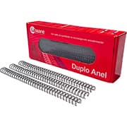 Garra duplo anel para encadernações, 7/16, Preto, 34A passo 3x1 para 90 folhas, 91536, Lassane - CX 1 UN