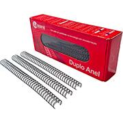 Garra duplo anel para encadernações, 9/16, Preto, 34A passo 3x1 para 110 folhas, 91538, Lassane - CX 1 UN