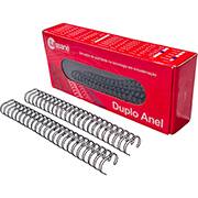 Garra duplo anel para encadernações, 7/8, Preto, 23A passo 2x1 para 180 folhas, 91541, Lassane - CX 1 UN