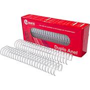 Garra duplo anel para encadernações, 1, Branco, 23A passo 2x1 para 200 folhas, 91543, Lassane - CX 1 UN