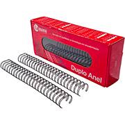 Garra duplo anel para encadernações, 1, Preto, 23A passo 2x1 para 200 folhas, 91544, Lassane - CX 1 UN