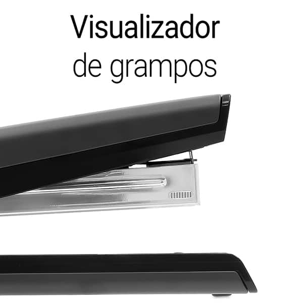 Grampeador 24/6 e 26/6 para até 20 Folhas, com Base Antiderrapante Preto, 4964, Spiral - CX 1 UN Grampeador 24/6 e 26/6 para até 20 Folhas, com Base Antiderrapante Preto, 4964, Spiral - CX 1 UN