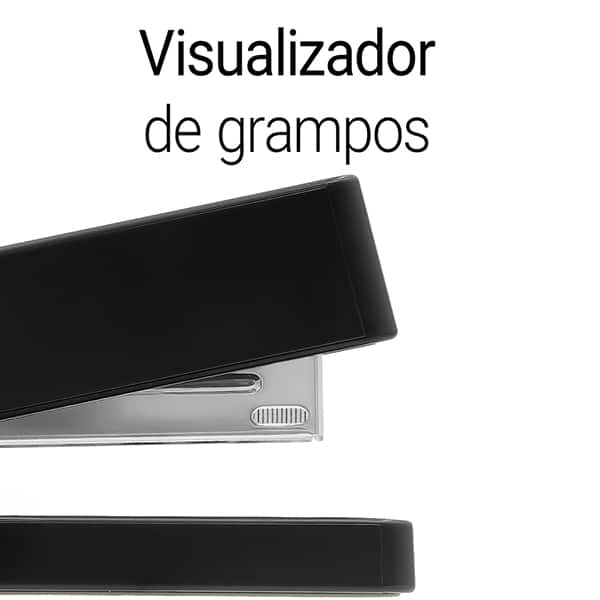 Grampeador 24/6 e 26/6 para até 20 Folhas, com Base Antiderrapante Preto, 4965, Spiral - CX 1 UN Grampeador 24/6 e 26/6 para até 20 Folhas, com Base Antiderrapante Preto, 4965, Spiral - CX 1 UN