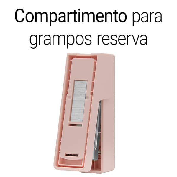 Grampeador 24/6 e 26/6 para até 20 Folhas, com Base Antiderrapante Rosa, 4967, Spiral - CX 1 UN Grampeador 24/6 e 26/6 para até 20 Folhas, com Base Antiderrapante Rosa, 4967, Spiral - CX 1 UN
