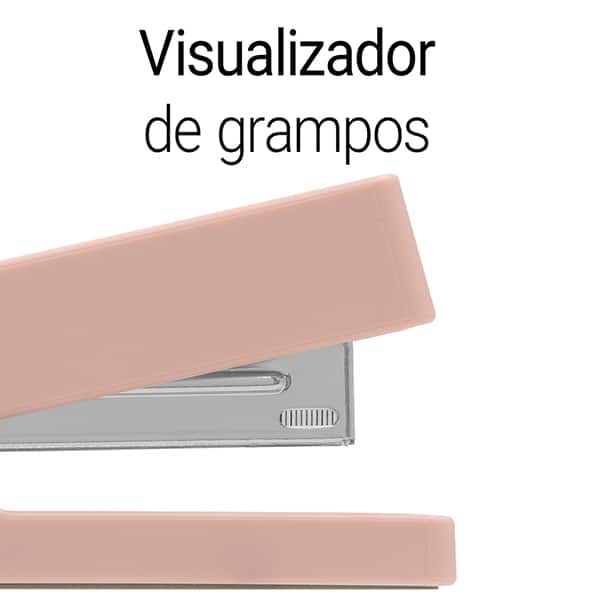 Grampeador 24/6 e 26/6 para até 20 Folhas, com Base Antiderrapante Rosa, 4967, Spiral - CX 1 UN Grampeador 24/6 e 26/6 para até 20 Folhas, com Base Antiderrapante Rosa, 4967, Spiral - CX 1 UN