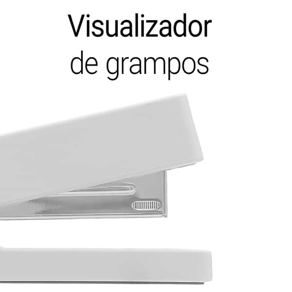 Grampeador 24/6 e 26/6 para até 20 Folhas, com Base Antiderrapante Branco, 4967, Spiral - CX 1 UN Grampeador 24/6 e 26/6 para até 20 Folhas, com Base Antiderrapante Branco, 4967, Spiral - CX 1 UN