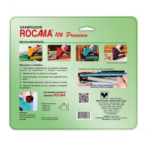 Grampeador rocama 106 premium sortidos Gramserv BT 1 UN