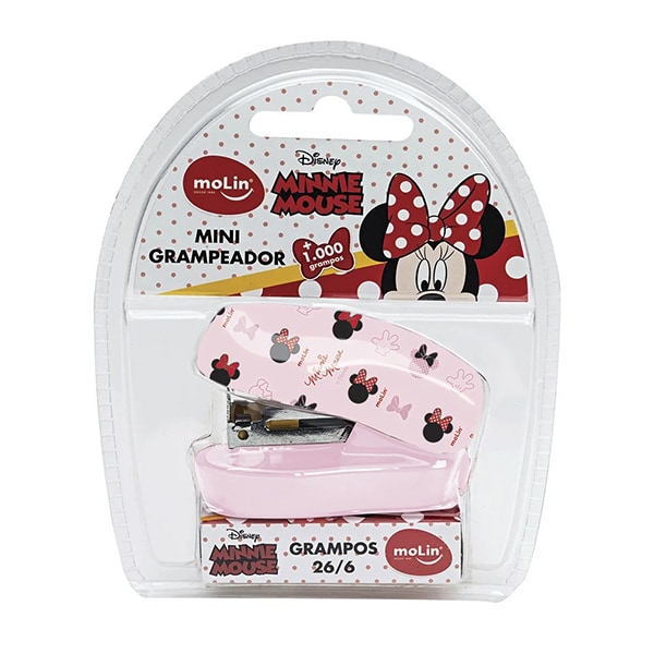 Grampeador Mini 26/6 15fl Disney Minnie 22388 Molin - BT 1 UN