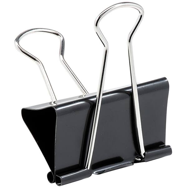Prendedor de papel 50mm preto BD5112 Brw PT 12 UN
