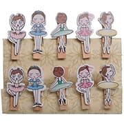 Mini prendedor de madeira decorativo, Bailarina, PRS019, Western - PT 10 UN Mini prendedor de madeira decorativo, Bailarina, PRS019, Western - PT 10 UN