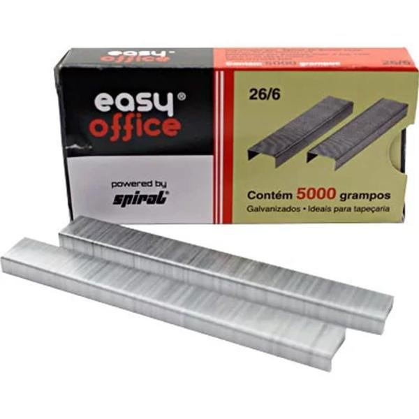 Grampo p/grampeador 26/6 galvanizado Easy Office CX 5000 UN