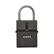 Cadeado com segredo e porta chaves, Preto, KL0101K, Safewell - CX 1 UN