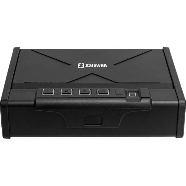 Cofre eletrônico para arma, com biometria digital, PS2902F, Safewell - CX 1 UN