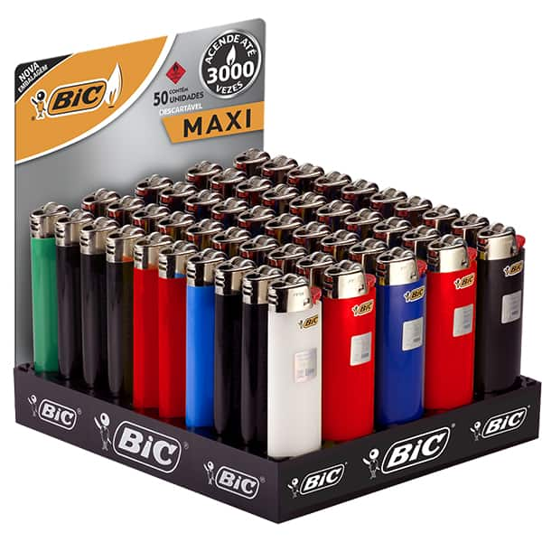 Isqueiro BIC Maxi, Cores Sortidas, 1 UN