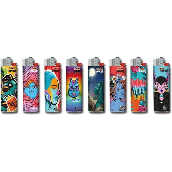 Isqueiro BIC Maxi, Edição Limitada DECOR COLLECTION, com 8 Opções de Estampas Collection Sortidas, 971066 - BT 12 UN
