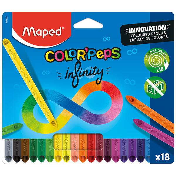 Lápis de Cor 18 cores Color Peps Infinity 861622 Maped CX 1 UN