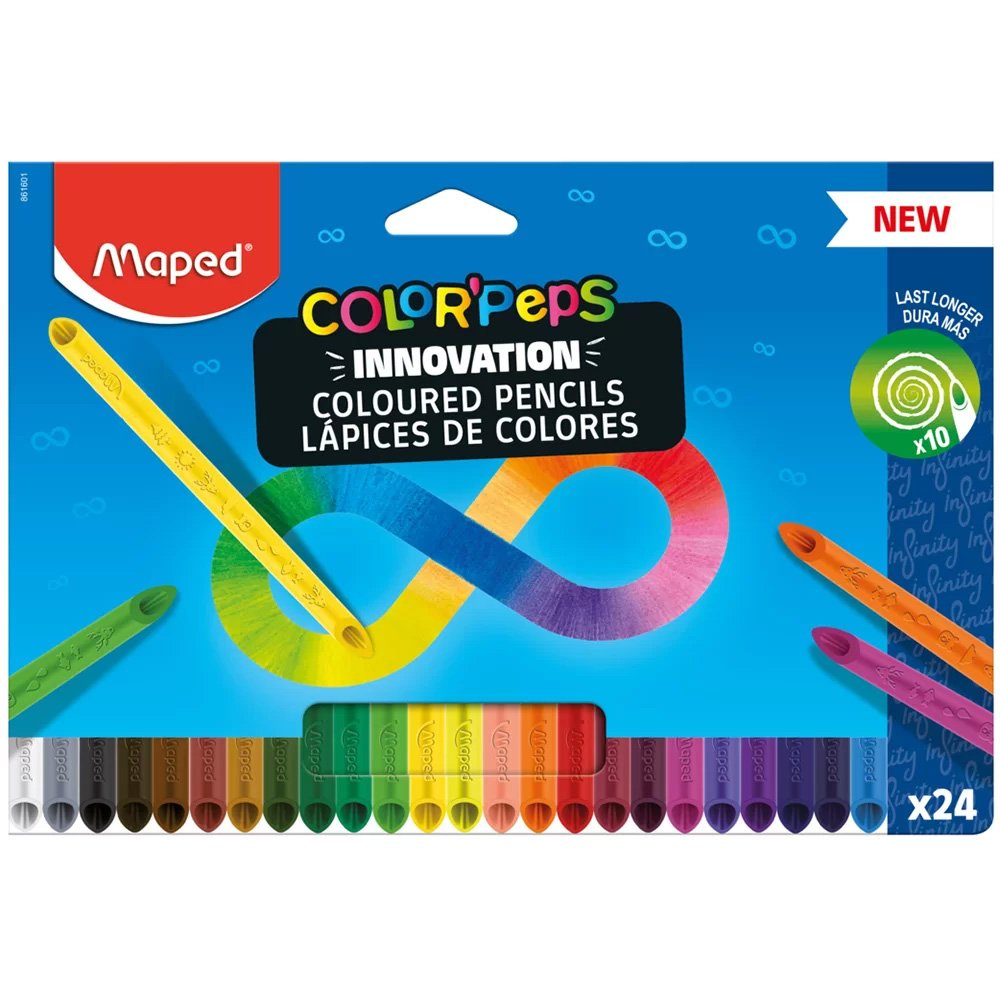 Lapis de cor com 24 cores mp school basics em Promoção na Americanas