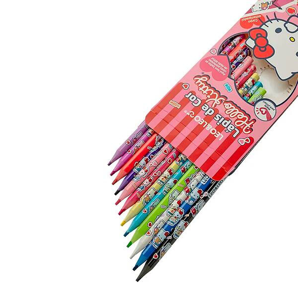 Lápis de Cor 12 cores, Triangular, Hello Kitty, 10255, Leonora - CX 1 UN Lápis de Cor 12 cores, Triangular, Hello Kitty, 10255, Leonora - CX 1 UN