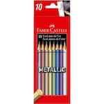 Lápis de Cor Metallic 10 Cores, Faber-Castell - CX 1 UN