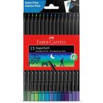 Lápis de Cor SuperSoft Cores Frias 15 Cores, Faber-Castell - CX 1 UN