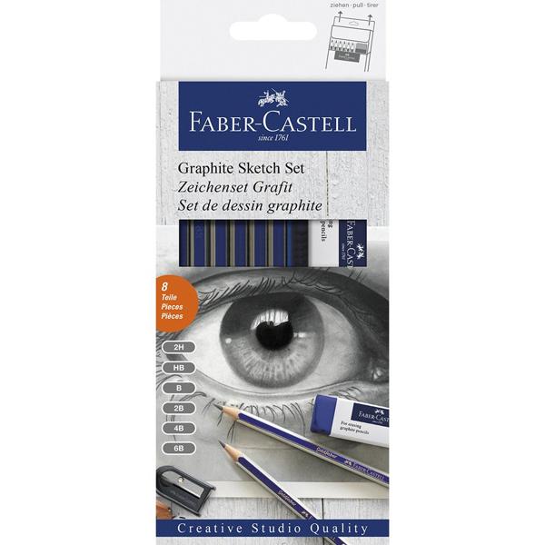Graphite Sketch Set Creative Studio Faber-Castell - Estojo ET 8 UN Graphite Sketch Set Creative Studio Faber-Castell - Estojo ET 8 UN