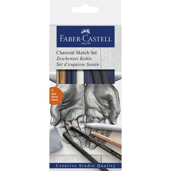 Carvão Sketch Set Creative Studio Faber-Castell - Estojo ET 6 UN Carvão Sketch Set Creative Studio Faber-Castell - Estojo ET 6 UN