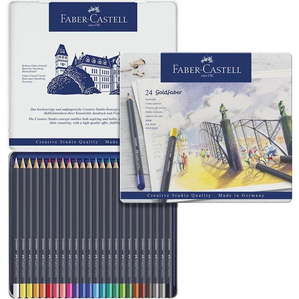Lápis de Cor Permanente Goldfaber 24 Cores Faber-Castell - Estojo ET 1 UN Lápis de Cor Permanente Goldfaber 24 Cores Faber-Castell - Estojo ET 1 UN