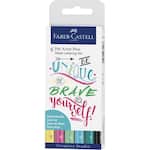 Canetas Artísticas Pitt Tons Pastel Hand Lettering 6 Peças Creative Studio Faber-Castell - Estojo ET 6 UN