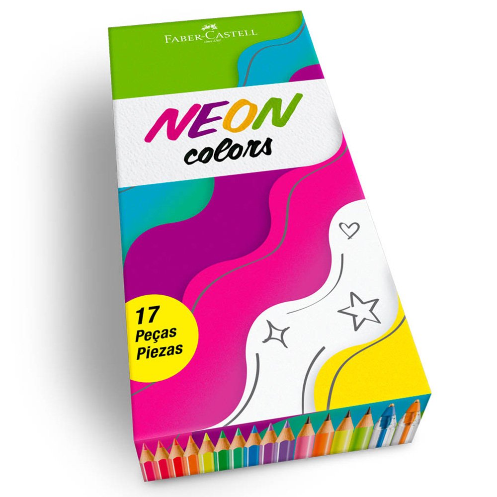 Kit Neon Colors Faber-Castell - CX 1 UN - Escrita & Corretivos - Kalunga