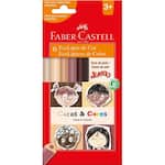 Lápis de Cor Jumbo, 6 cores, caras & cores, Faber-Castell - ET 6 UN