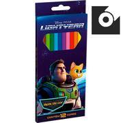 Lápis de Cor 12 cores, Lightyear, 600932, Tris - CX 1 UN