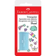 Apontador com Depósito Triangular, Tons Pastel, Cores sortidas, Faber-Castell - BT 1 UN
