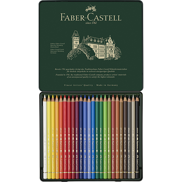 Lápis de Cor 24 cores, Polychromos, 110024, Faber-Castell - ET 24 UN Lápis de Cor 24 cores, Polychromos, 110024, Faber-Castell - ET 24 UN