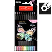 Lápis De Cor Supersoft, redondo, 12 Cores Pastel, Faber-Castell - ET 12 UN