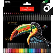 Lápis De Cor redondo Supersoft, 24 Cores, Faber-Castell - ET 24 UN
