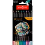 Lápis De Cor redondo Supersoft, 12 Cores Metálicas, Faber-Castell - ET 12 UN