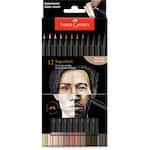 Lápis de cor redondo Supersoft, 12 Tons De Pele, Faber-Castell - ET 12 UN