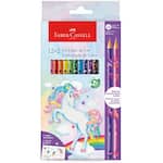 Lápis de Cor Unicórnio, 12 Cores, + 2 Cores misturinhas, Faber-Castell - CX 14 UN