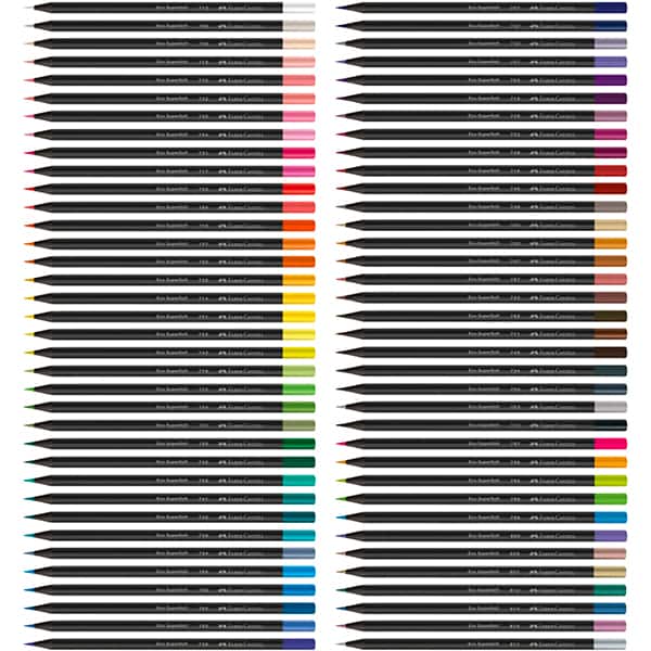 Lápis de cor redondon Supersoft em Estojo De Tecido, 72 Cores, Faber-Castell - ET 72 UN
